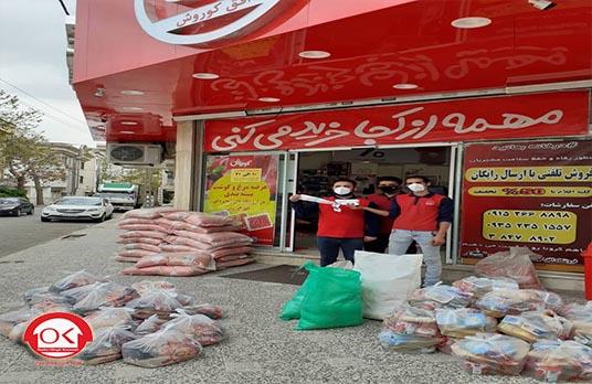 توزیع بسته های حمایتی خوراکی و بهداشتی در مناطق محروم مشهد